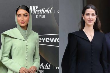 يارا النملة تتألق بنفس فستان الأميرة رجوة مضيفة لمستها الخاصة في عرض المصممة منى الشبل