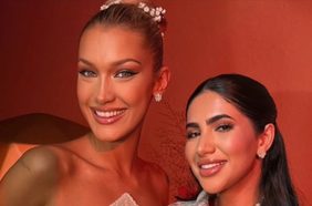 بيلا حديد تتألق بإطلالة تجسد أصولها الفلسطينية في حفل افتتاح اطلاق عطرها Orebella في دبي