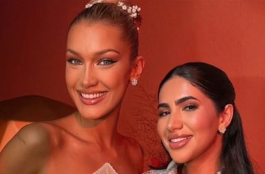 بيلا حديد تتألق بإطلالة تجسد أصولها الفلسطينية في حفل افتتاح اطلاق عطرها Orebella في دبي