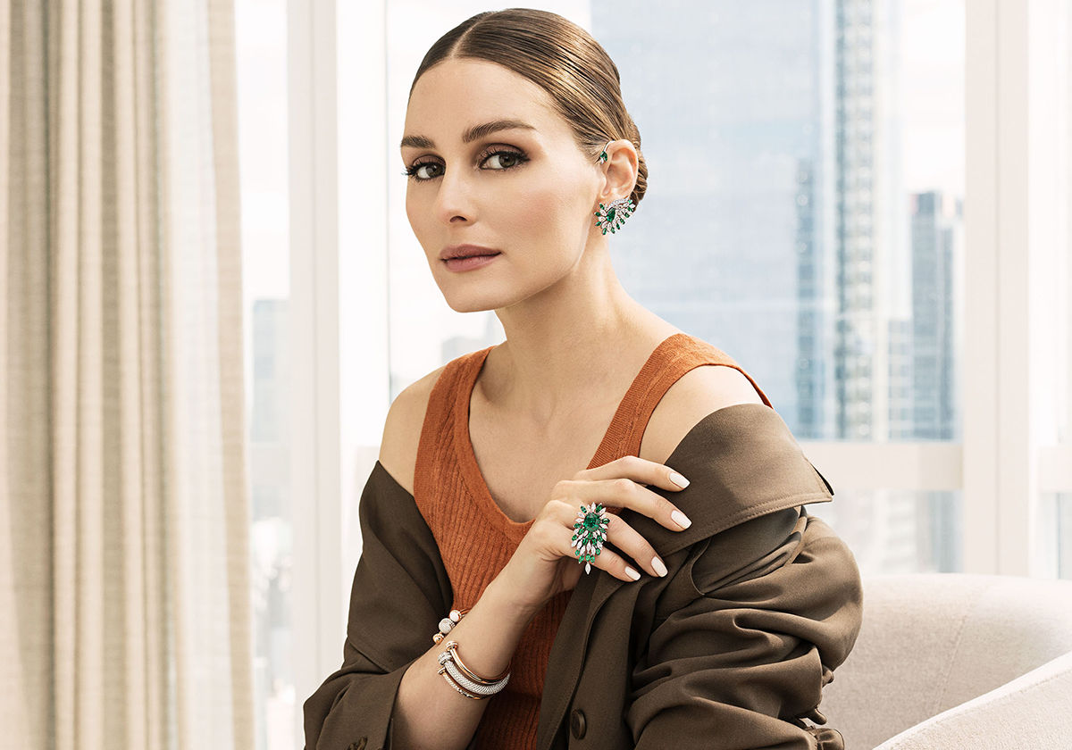 Olivia Palermo خلال حفل إطلاق مجموعة المجوهرات الراقية الجديدة Golden Oasis