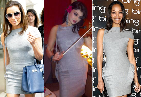 فستان هيفا وهبي من Herve Leger: بمَن يليق أكثر؟