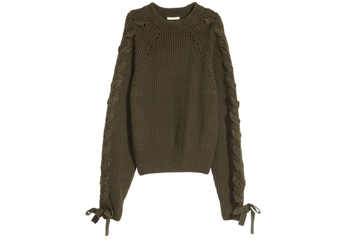 كنزة مع الشرائط على الاكمام من H&M