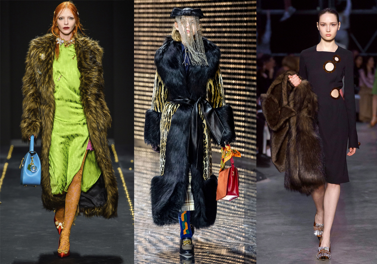 من اليمين إلى اليسار Burberry وGucci وVersace