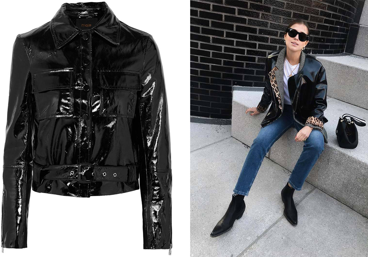 القماش الجلدي اللماع Patent Leather 