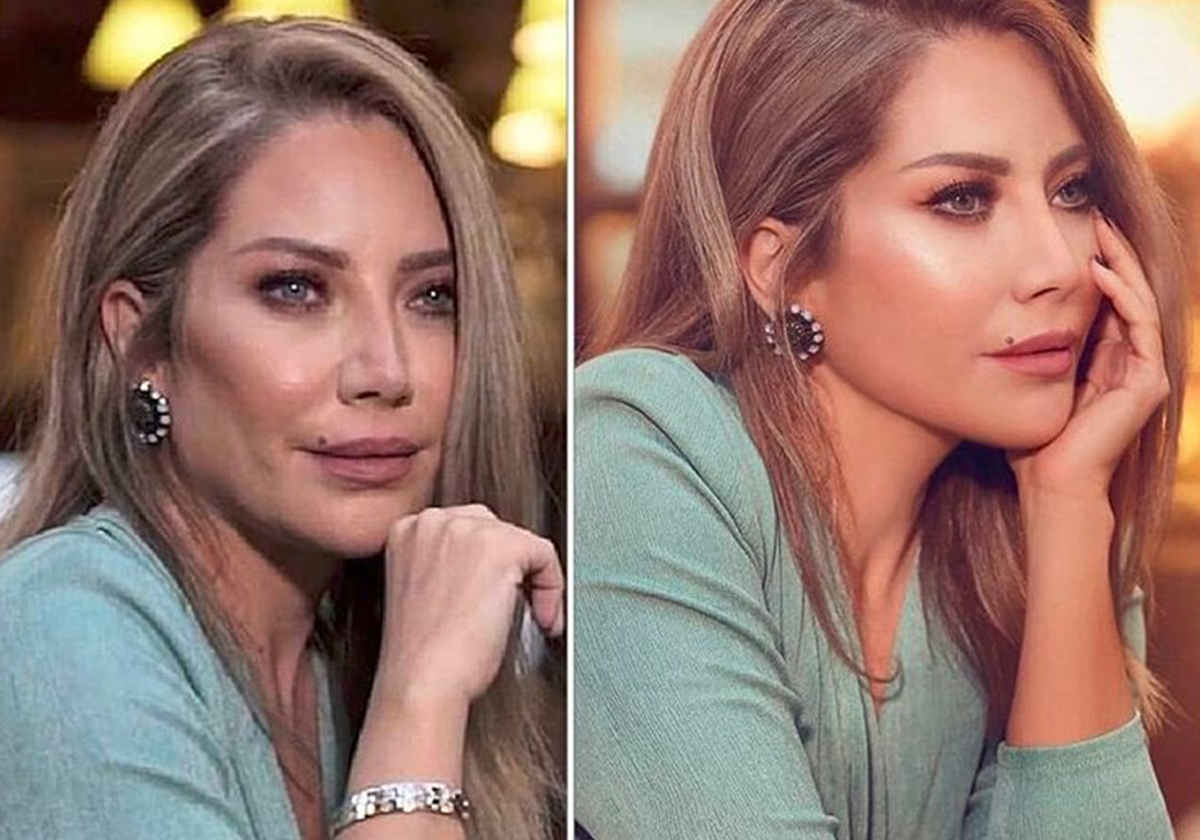 صورة سلافة معمار قبل الفوتوشوب وبعده!