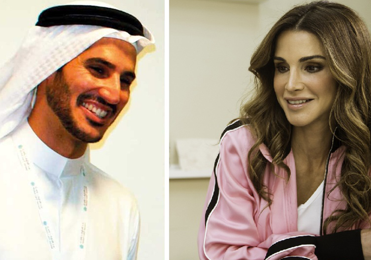 صورة تجمع الملكة رانيا وحبيب ريهانا العربي "حسن جميل"..فما المناسبة؟