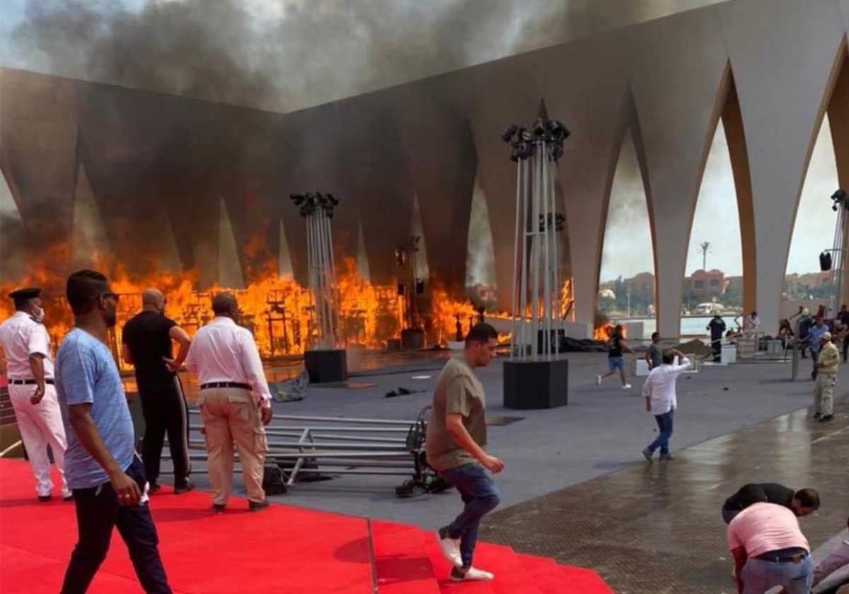حريق في قاعة افتتاح مهرجان الجونة السينمائي