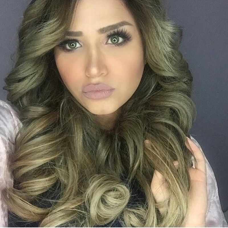 صور اجمل صبغة لون شعر زيتي