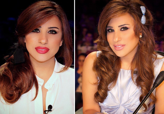 اكسسوارات شعر نجوى كرم في ارابز غات تالنت 2015