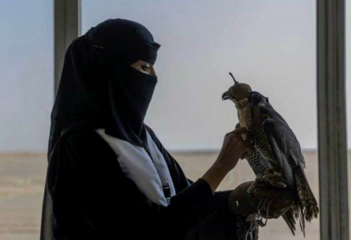 السعودية رشا العبد الله تنافس الرجال في مزاد الإبل في حفر الباطن  