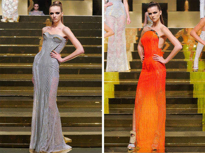 الألوان القويّة والفرحة عنوان مجموعة Atelier Versace لربيع 2012