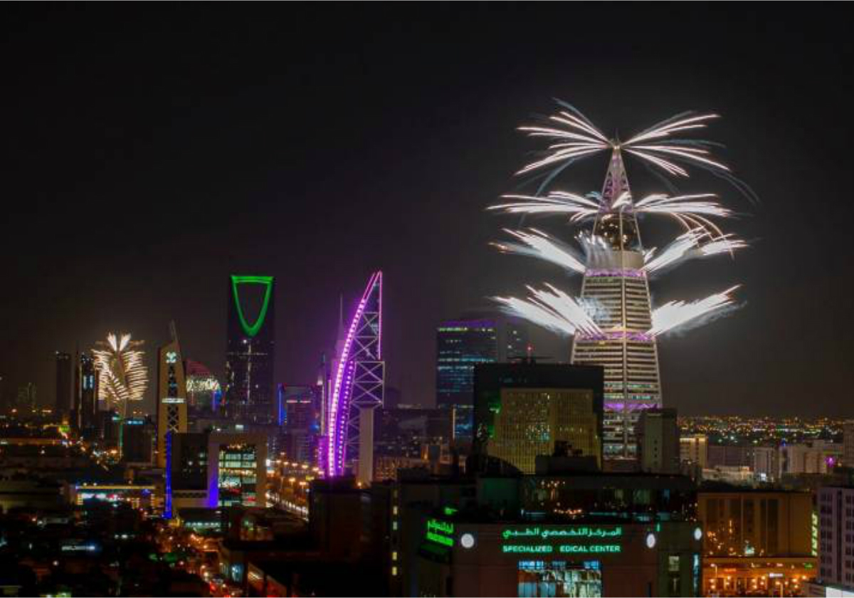 الألعاب النارية في موسم الرياض