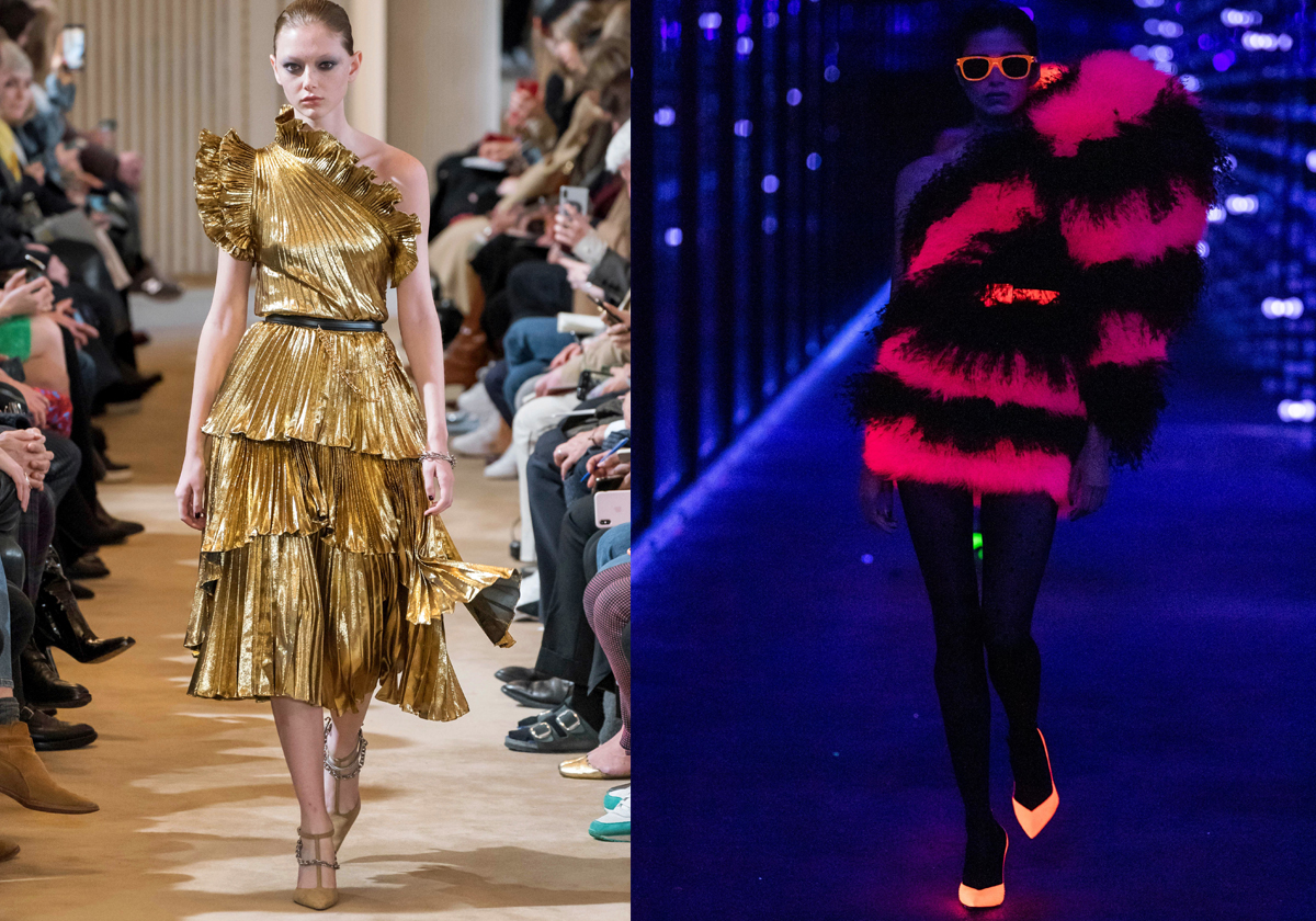 من اليمين إلى اليسار Saint Laurent وAltuzarra