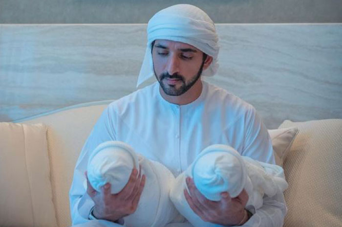 الشيخ حمدان بن محمد بن راشد آل مكتوم يرزق بتوأم