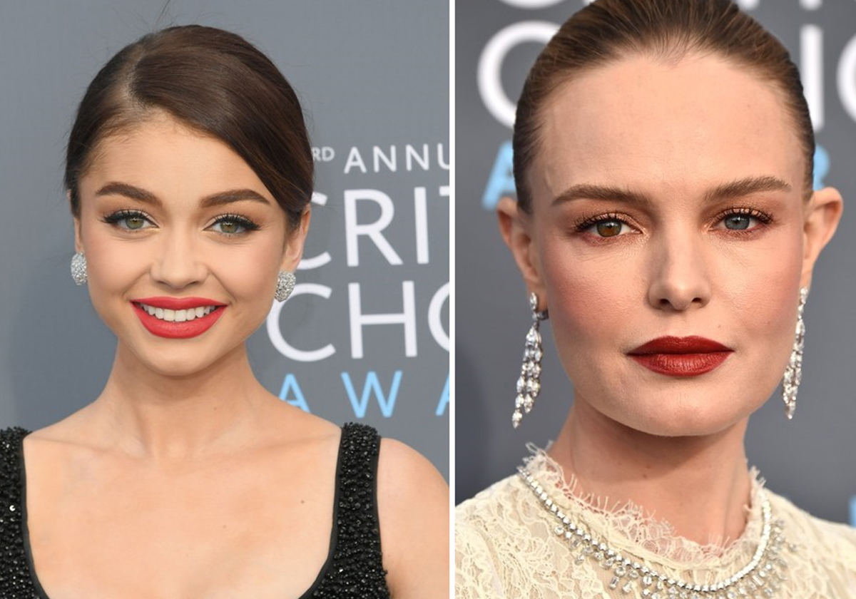 ماكياج وشعر نجمات هوليوود في حفل Critics' Choice Awards 2018.