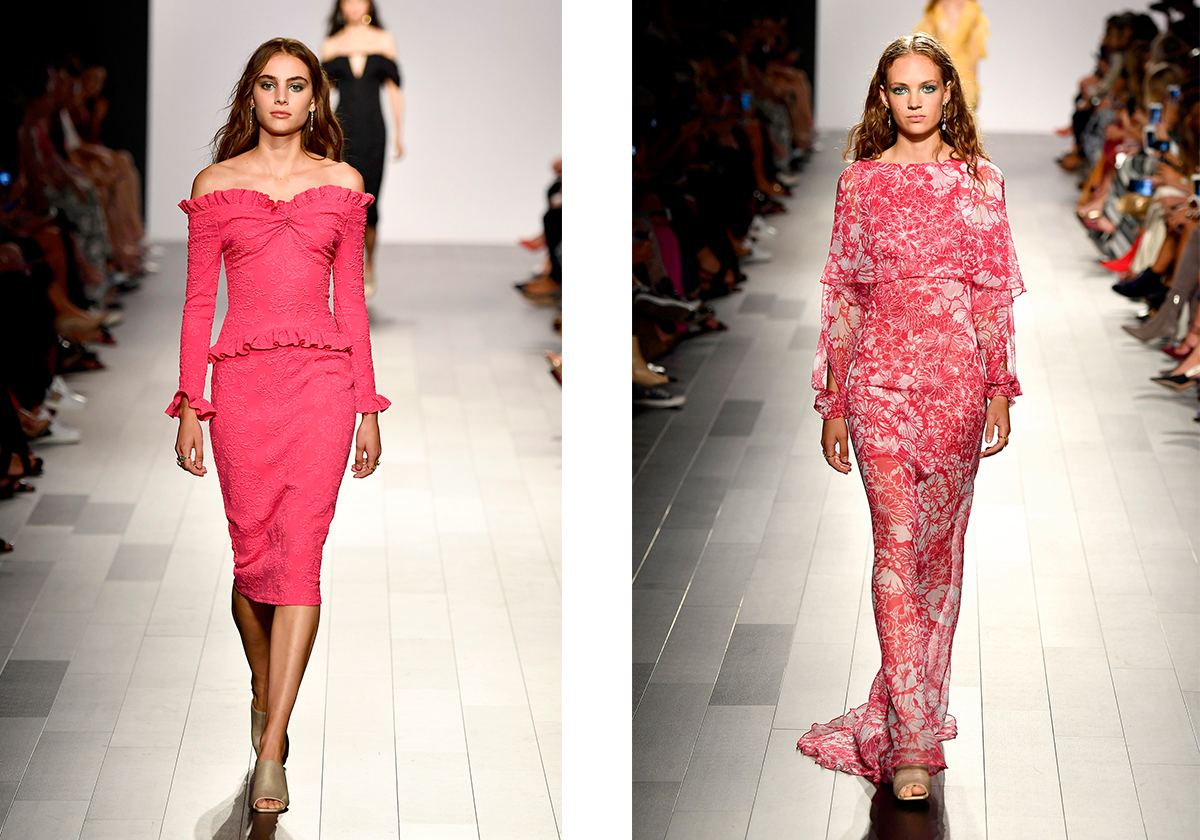 الفستان بالاكمام المنسدلة على الاكتاف او الفستان المطبع باسلوب القفطان من Tadashi shoji