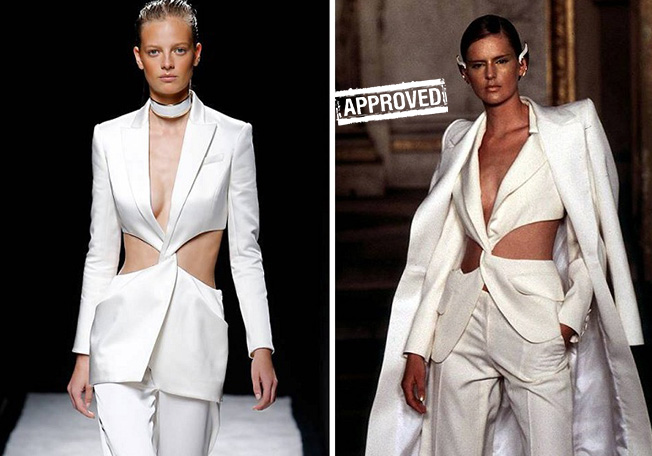 صور البذلة البيضاء من Givenchy وBalmain 