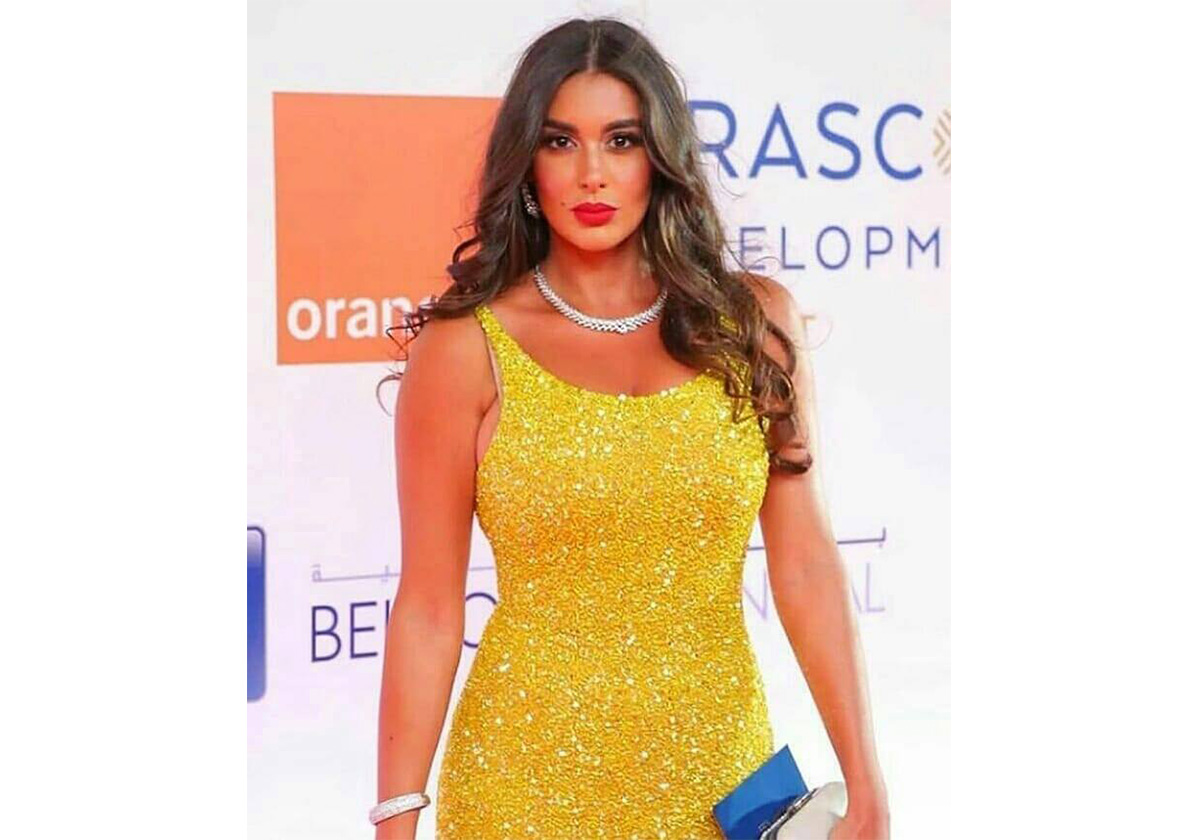 ياسمين صبري بفستان كايلي ذاته من توقيع يوسف الجسمي