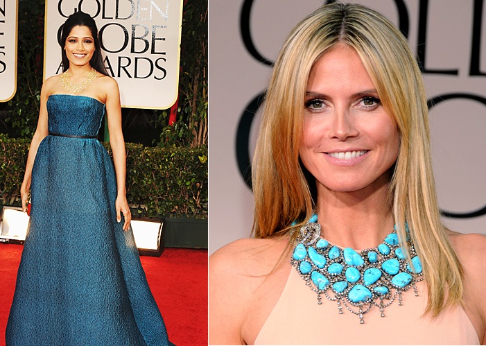 المجوهرات...زينة نجمات هوليوود في حفل الـ Golden Globes 2012
