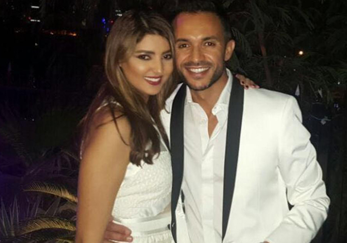 صورة قديمة لخطيب مريم سعيد السابق تظهر إعجابه بممثلة أجنبية والأخيرة تضحك له!