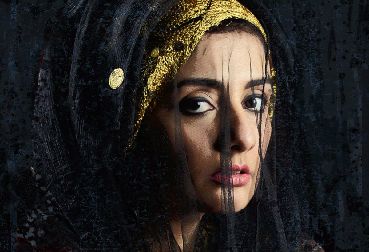 صورة ولوحة الفنانة فاطمة النمر التي تحمل عنوان الحب في زمن الكورونا
