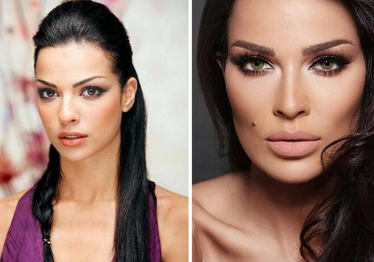 نادين نسيب نجيم بالحواجب الرفيعة والكثيفة