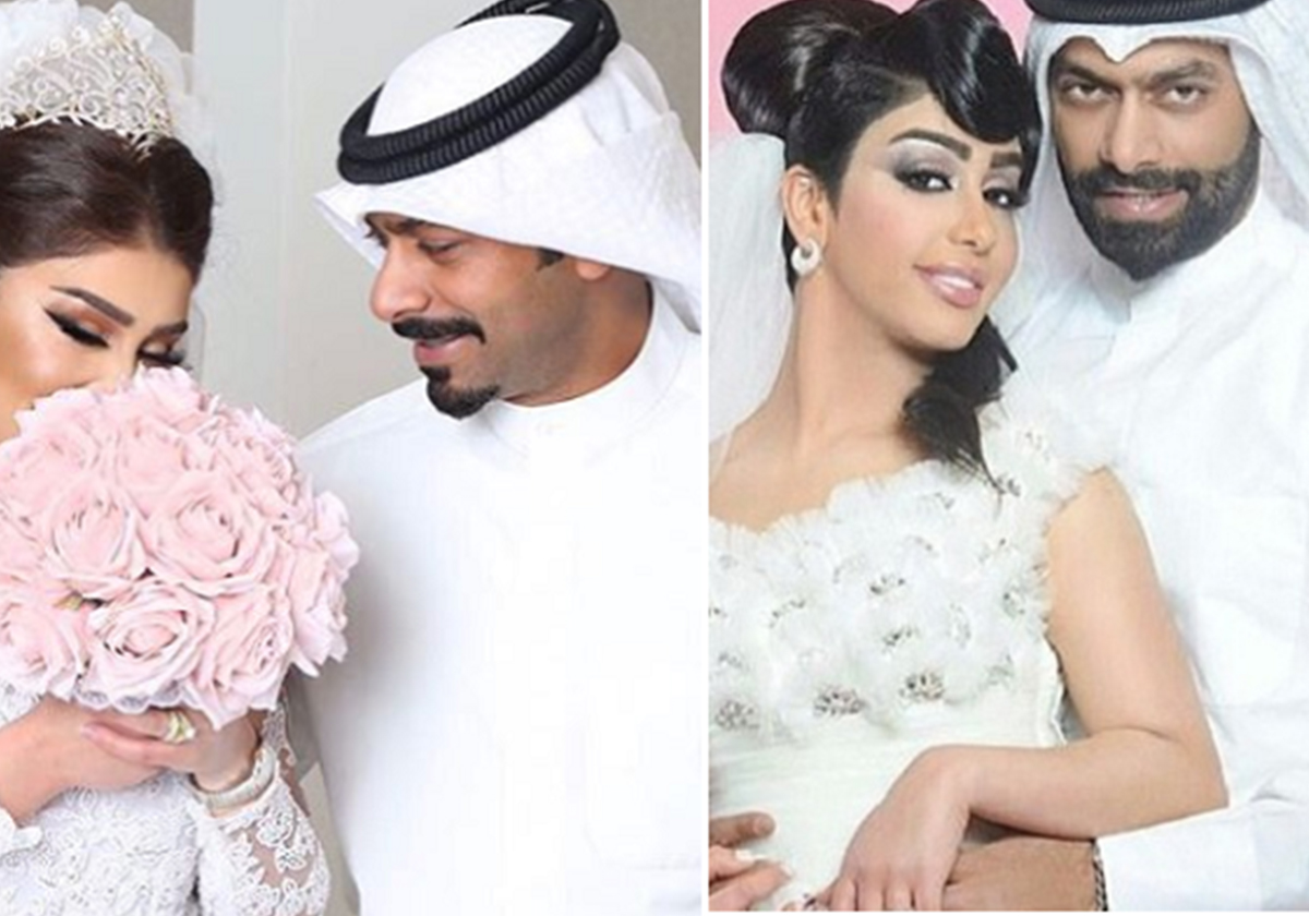 هنادي في حفل زفافها والاحتفال بذكرى زواجها بالثوب الأبيض