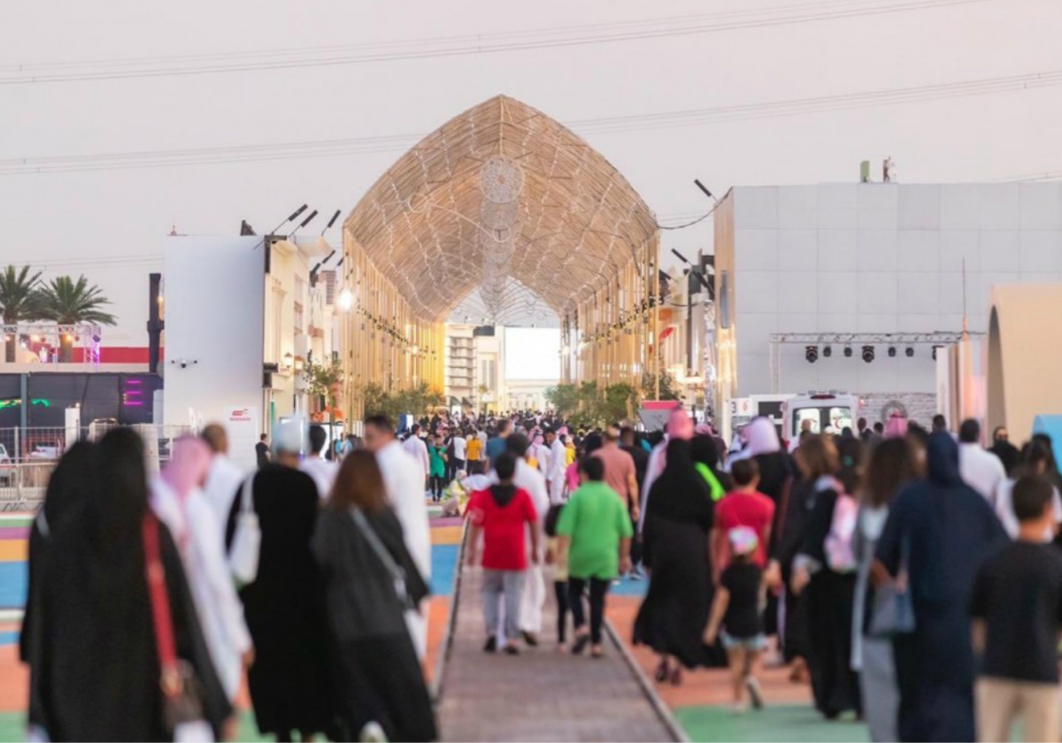 الزحام في منطقة بوليفارد الرياض
