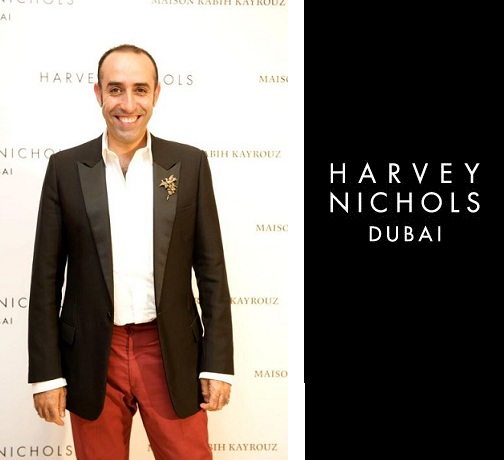 المصمّم ربيع كيروز في Harvey Nichols في دبيّ