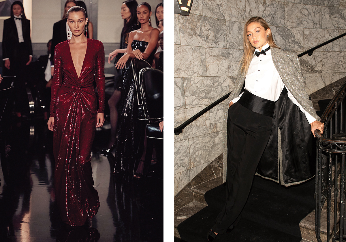 بيلا وجيجي حديد في عرض Ralph Lauren في نيويورك لخريف 2019