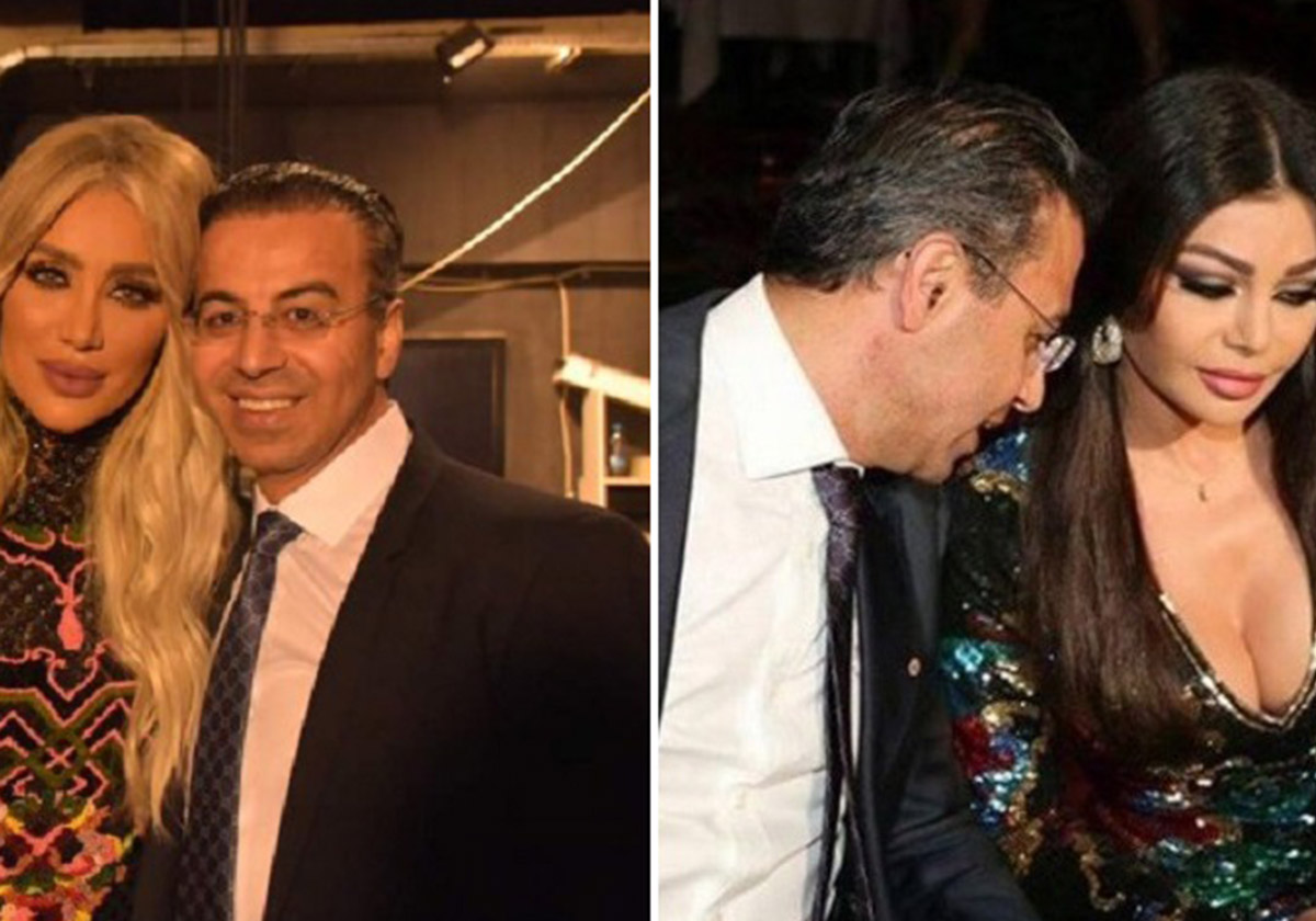 هيفا وهبي ومايا دياب مع نادر صعب