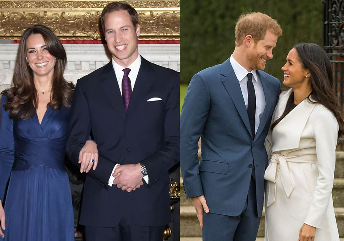 الفخامة vs البساطة: 5 فوارق غريبة حصلت بين خطوبة ميغان ماركل وكيت ميدلتون!
