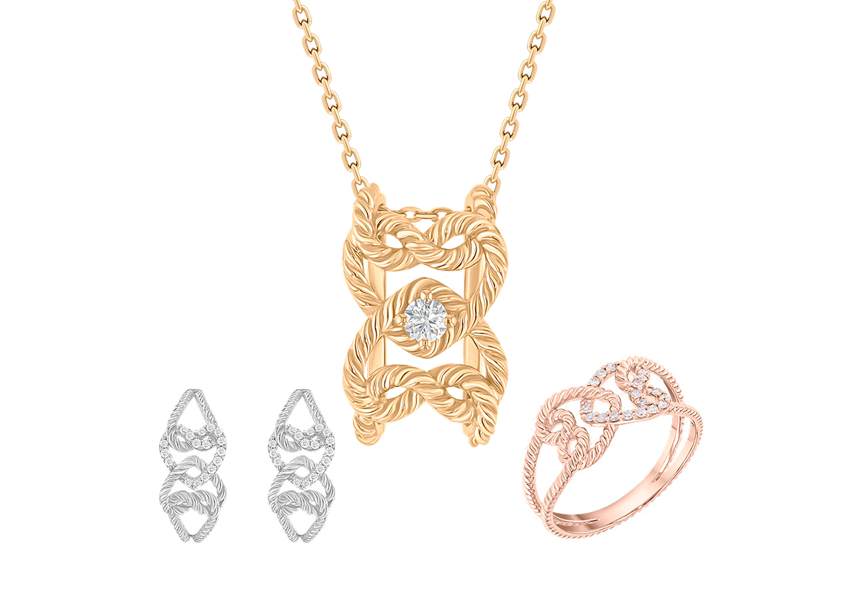 مجوهرات مجموعة Forget Me Knot من داماس للاحتفال بعيد الحب