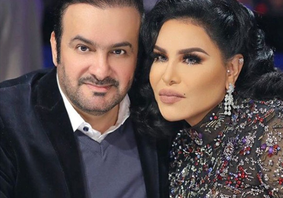 أحلام وزوجها مبارك الهاجري 