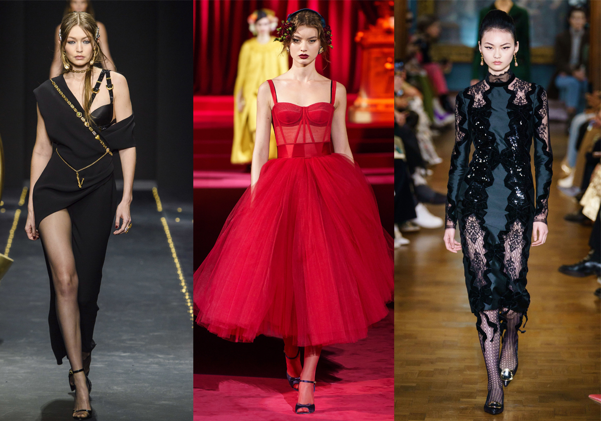 من اليمين إلى اليسار Erdem وDolce & Gabbana وVersace