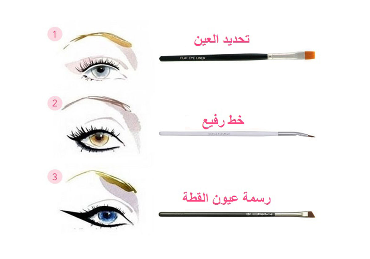 لكل رسمة أيلاينر.. فرشاة المكياج المناسبة لها!