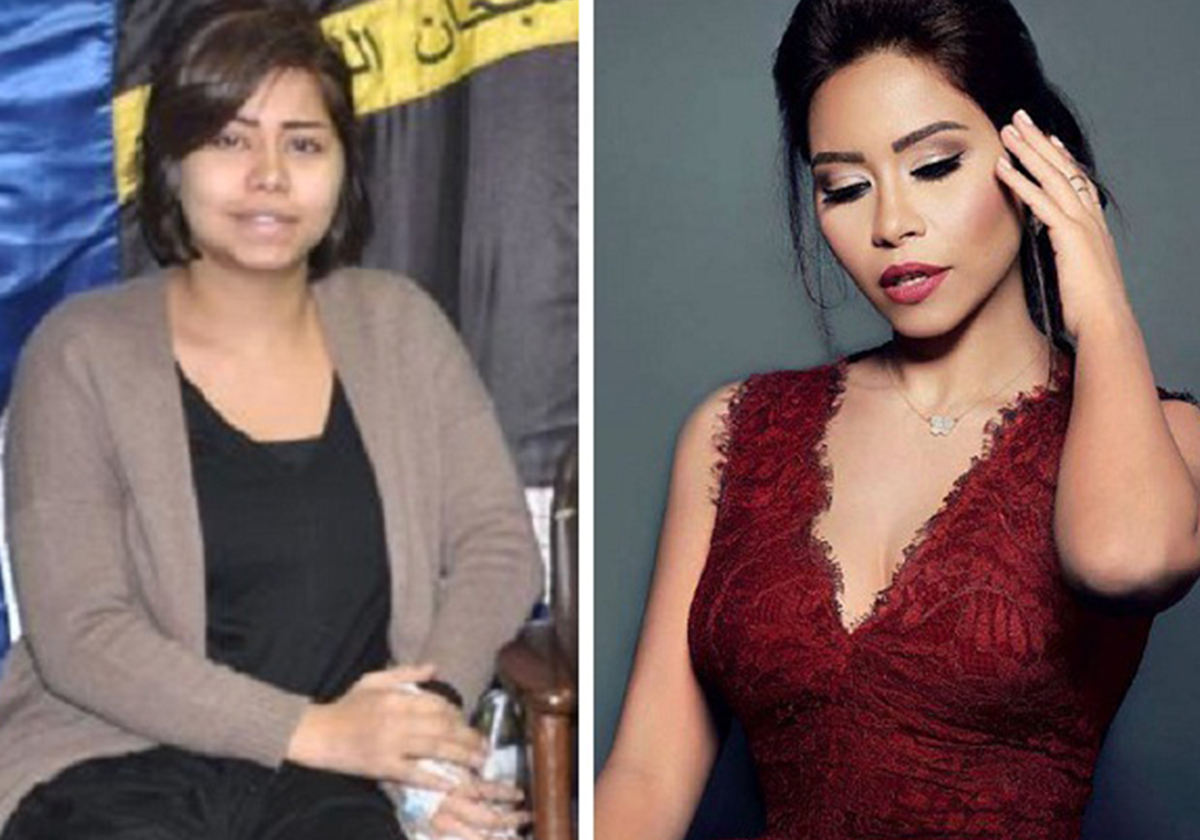 شيرين مع ويدون ماكياج 