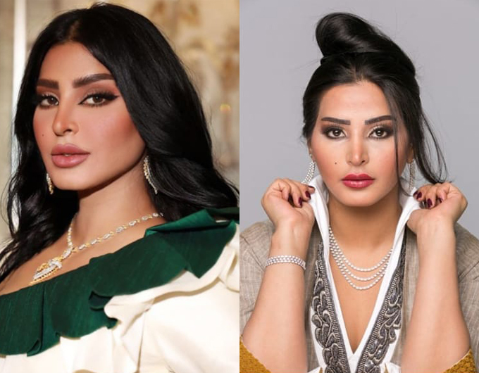 الصورة من حساب الفنانة ريم عبد الله على انستغرام أحدهما عام 2014 والأخرى حديثة