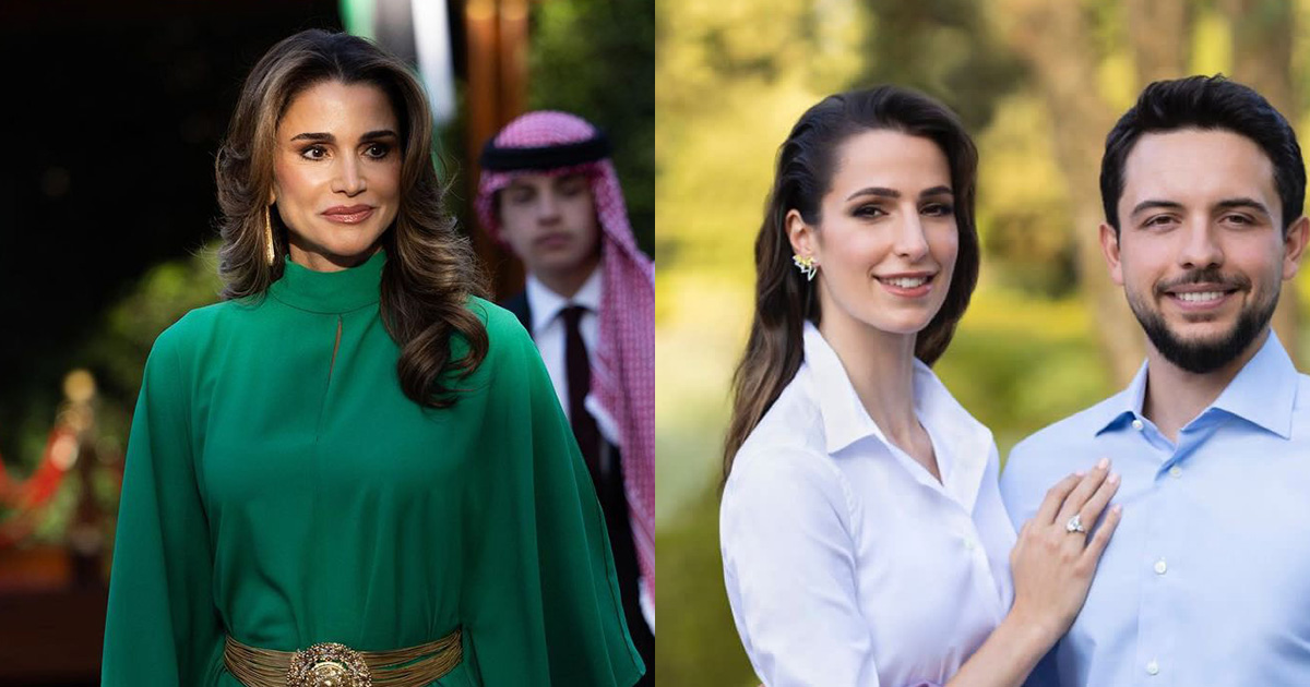 رجوى آل سيف بمجوهرات الملكة رانيا