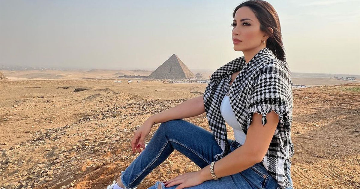 جلسة تصوير لنسرين طافش لدعم القضية الفلسطينية