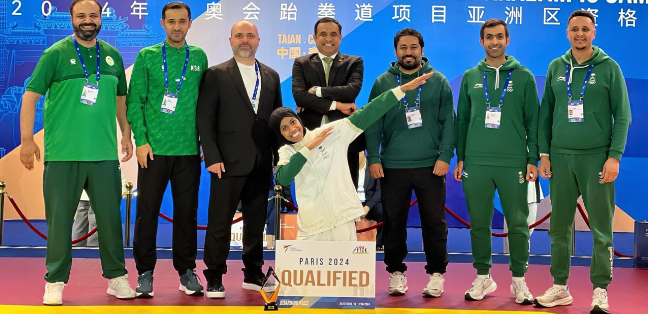 لاعبة المنتخب السعودي للتايكوندو دنيا أبو طالب تتأهل إلى أولمبياد باريس