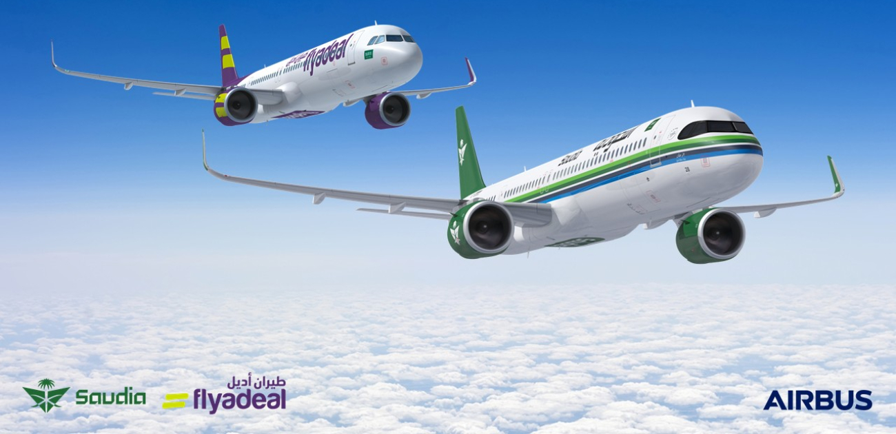الصفقة التاريخية الأضخم في تاريخ الطيران السعودي لشراء 105 طائرة إيرباص