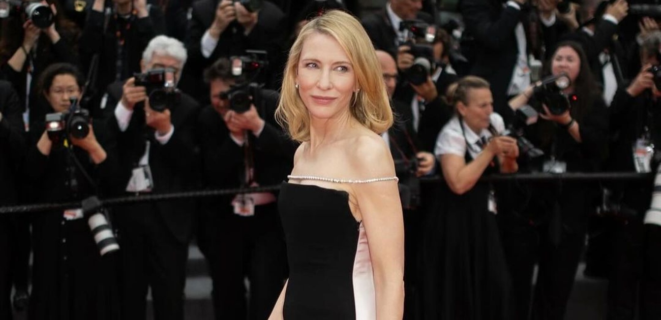 كيت بلانشيت في مهرجان كان السينمائي دعما للقضية الفلسطينية