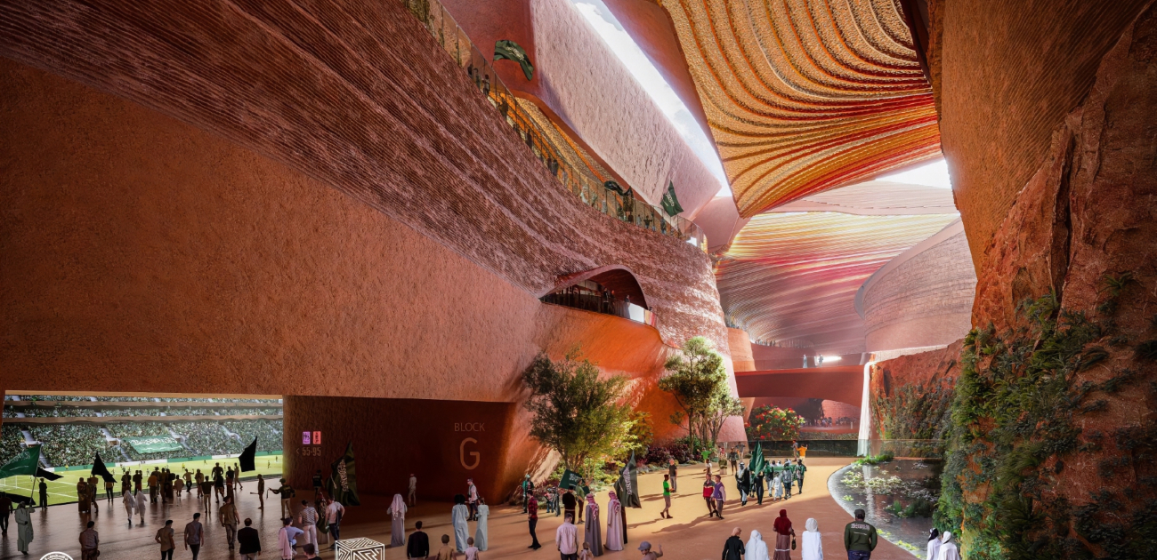 الكشف عن تصميم استاد المربع الجديد المعلم المعماري المذهل في الرياض