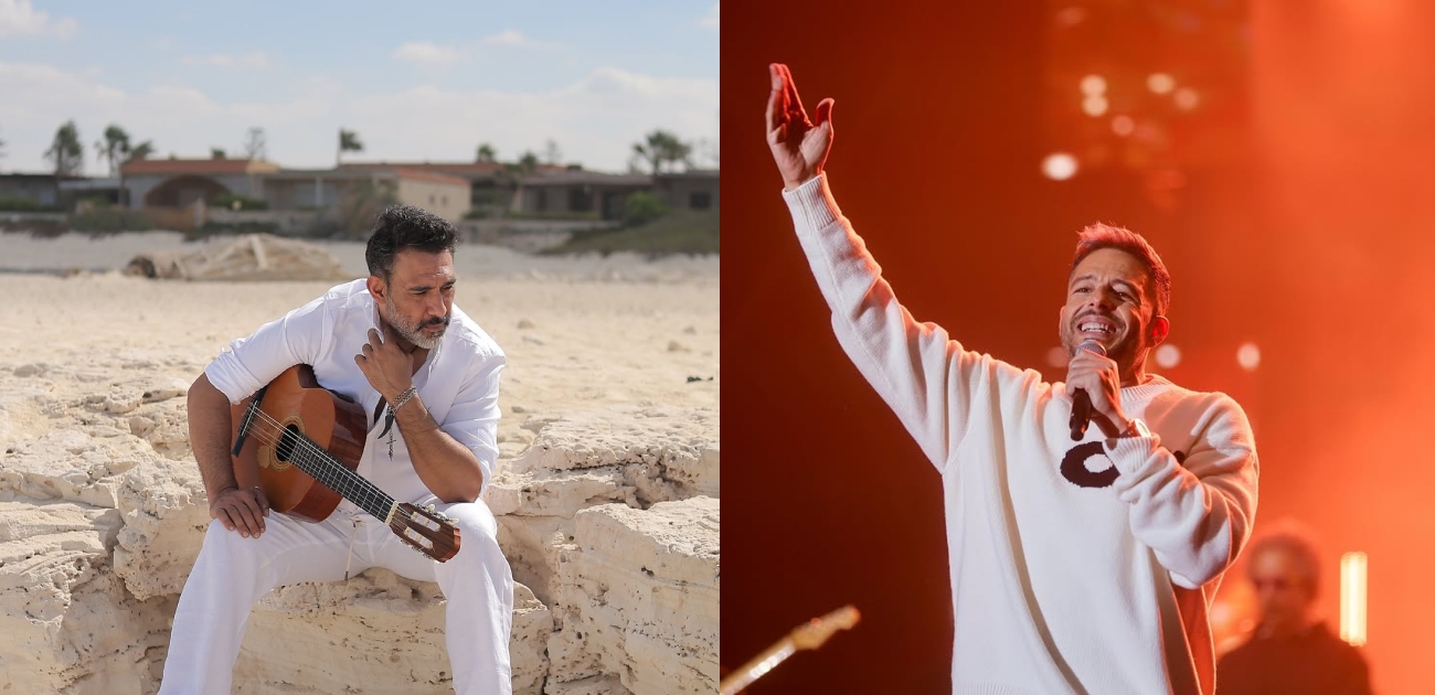 بالصور: الظهور الأول لعمرو مصطفى ومحمد حماقي بعد وعكتهما الصحية